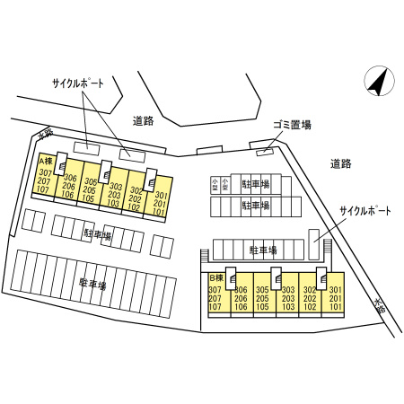 ハイムセラ菊陽の区画図
