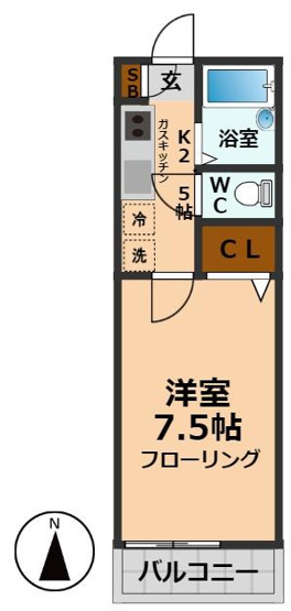 【間取り】 | カーサイズミB棟