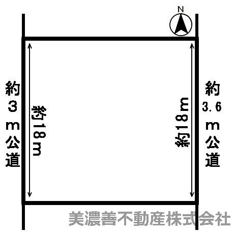 ５０４２８　岐阜市東改田鶴田土地の区画図