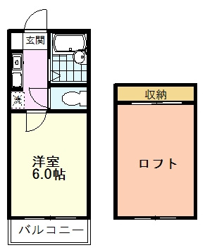 【間取り】 | コーポ波多野 | 間取図
