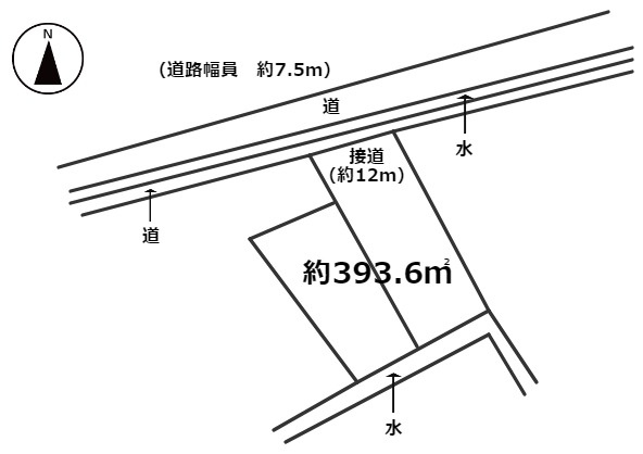 高島市朽木市場119坪土地の土地図
