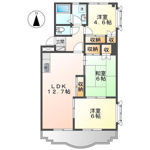 プラティークAの間取り