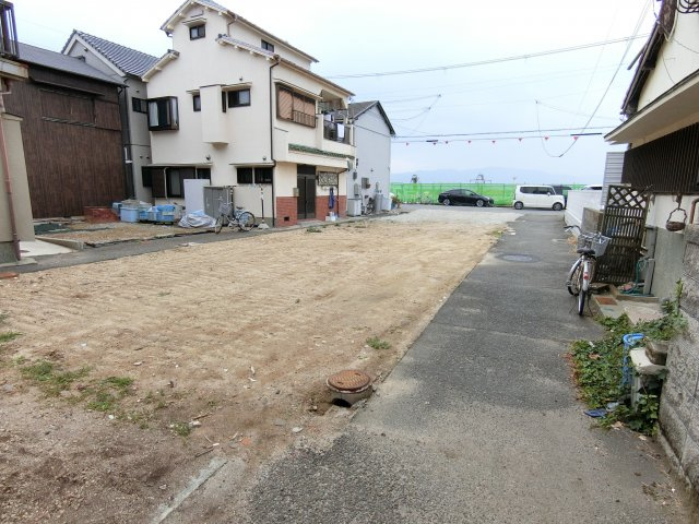 明石市岬町 売土地の展望|北側　西側道路境界から撮影