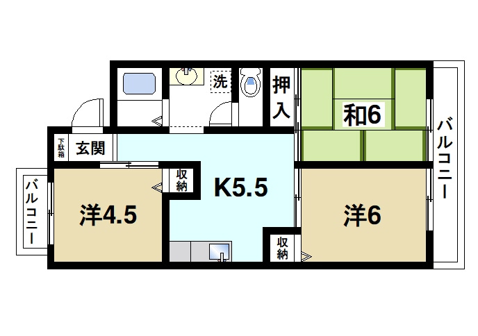 レスポワールⅠ（五条）の間取り|家族とも快適な生活を満喫できます