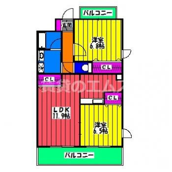 【間取り】 | アンプルールベトン明永 | アンプルールベトン明永の間取り