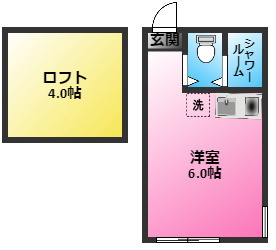 さくら元住吉の間取り|バイク（原付まで）相談可☆デザイナーズ賃貸物件☆
