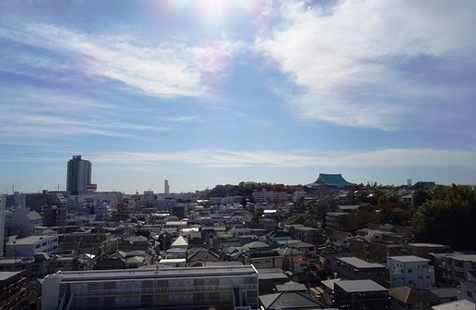 ナイスパークステイツ横濱鶴見（鶴見区佃野町）の展望|バルコニーからの眺望です　南西角部屋　