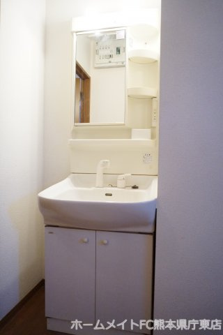 熊本市南区田迎５丁目のアパートの独立洗面台