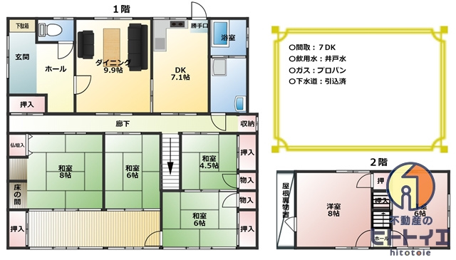 八女市蒲原中古住宅の外観