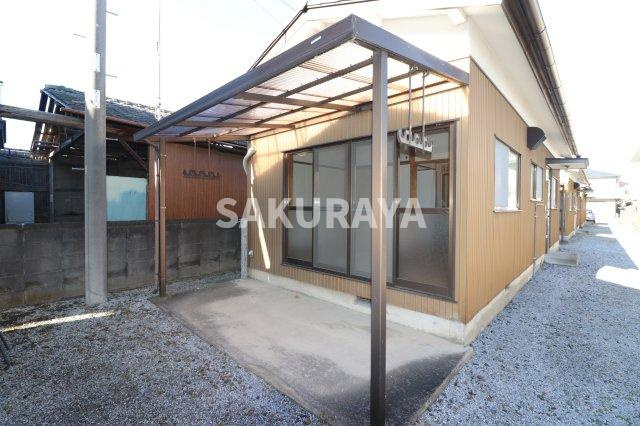 根岸方貸家Ｄ（福居町）のバルコニー|2024年1月撮影。