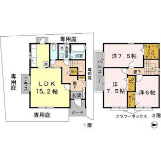 【間取り】 | グレイス　コート　Ｄ