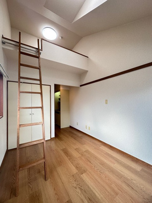 【寝室】 | ヴィラ勝田橋 | 南向き洋室6帖☆ロフトとクローゼットのあるお部屋です！お洋服やお荷物の多い方もお部屋が片付いて快適に過ごせますね♪