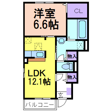 ソル・レヴェンテAの間取り|間取りです