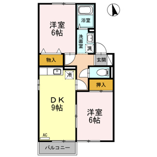 【間取り】 | ボナールA(篠原)