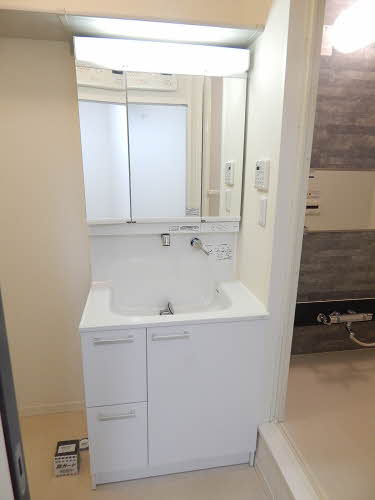 熊本市中央区水前寺１丁目のアパートの独立洗面台