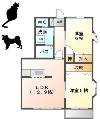 【間取り】 | ハイステージルナＣ