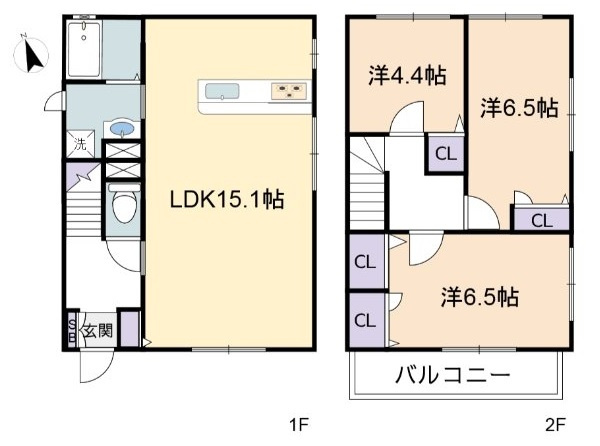 平岡町土山戸建の間取り