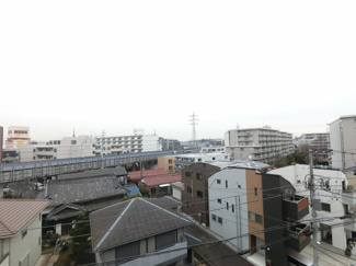 【展望】 | 北側バルコニーからの眺望です。
前建物がないので開放感良好です。