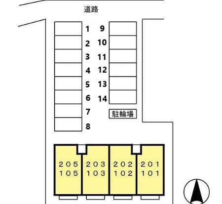 セジュールコートⅡの区画図