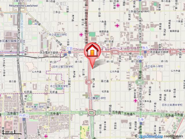 リヴェール綾堀川の地図