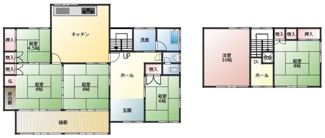 【間取り】 | 鹿角市花輪字刈又・中古住宅