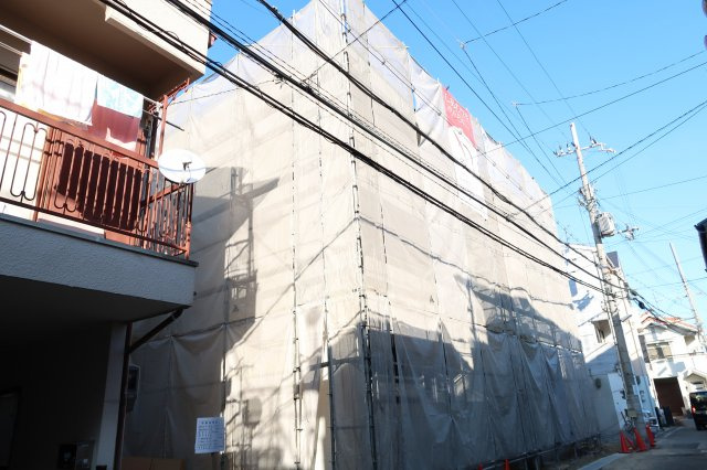 ディアコート長栄寺　東棟の外観|建築中外観