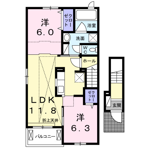 フリーデ西乃芝の間取り