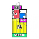 【間取り】 | インプレザ竹下駅前Ⅰの間取り