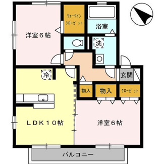 【間取り】 | インターフレグラント B棟