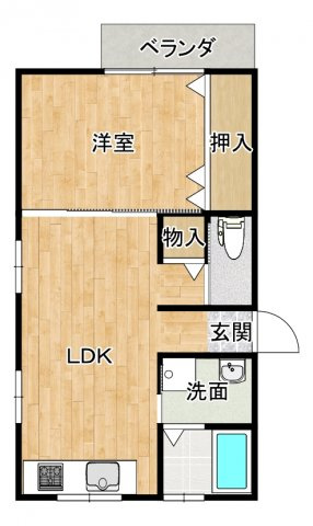 宝ハイツ1の間取り