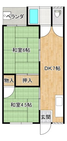 巴ハイツの間取り|外観もきれいです