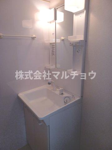 オートマンションの洗面所|スペースが確保できる洗面所です