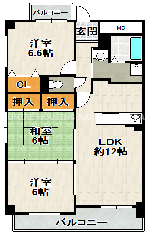 センチュリーコート宝塚弐番館の間取り