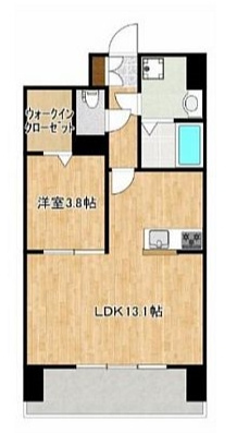 熊本市中央区新町３丁目の賃貸マンションの間取り