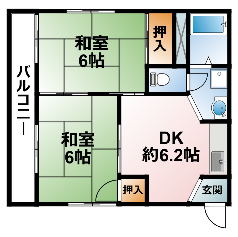 コーポまるもDの間取り