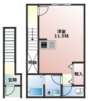 【間取り】 | URBAN CUBIC 泉町Ⅰ