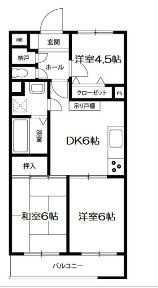 【間取り】 | サンヒルズ東戸塚Ｂ　