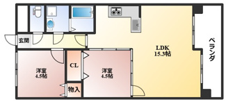 【間取り】 | サンハイツ木多