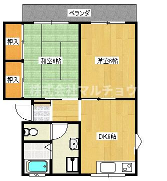 メゾンアルバＡの間取り