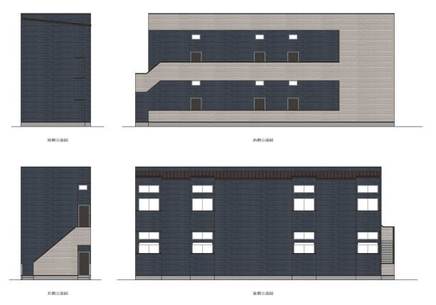 熊本市中央区水前寺５丁目のアパートの外観パース