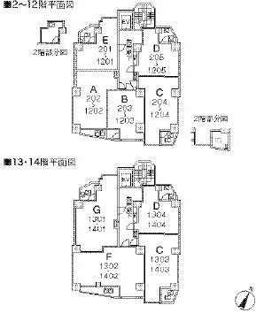 グランハイツ曙橋の区画図|グランハイツ曙橋