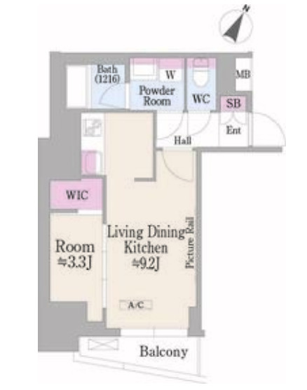 グランハイツ曙橋の間取り|グランハイツ曙橋