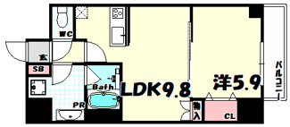 【間取り】 | 神戸海岸通　萬利Residence