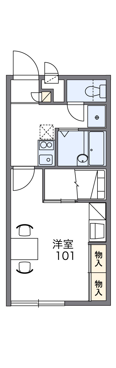 レオパレス新堂Ⅱの間取り