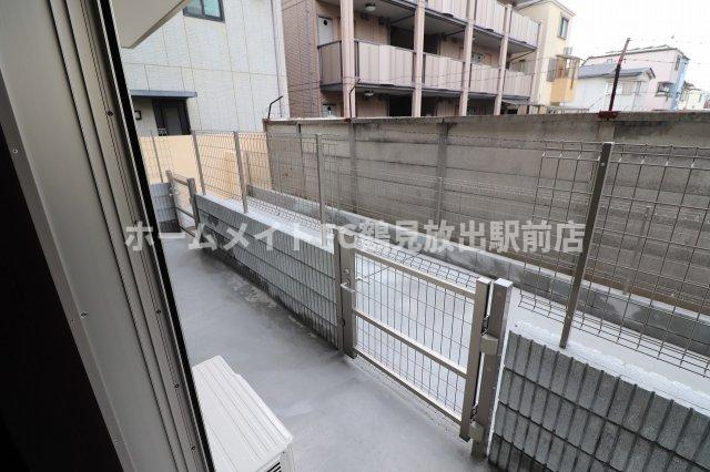 ラージヒル鶴見緑地のバルコニー
