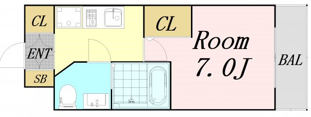 エスリード京橋3番館　仲介手数料無料の間取り