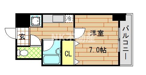 【間取り】 | シティーヴェローナ（長田賃貸） | 間取りです