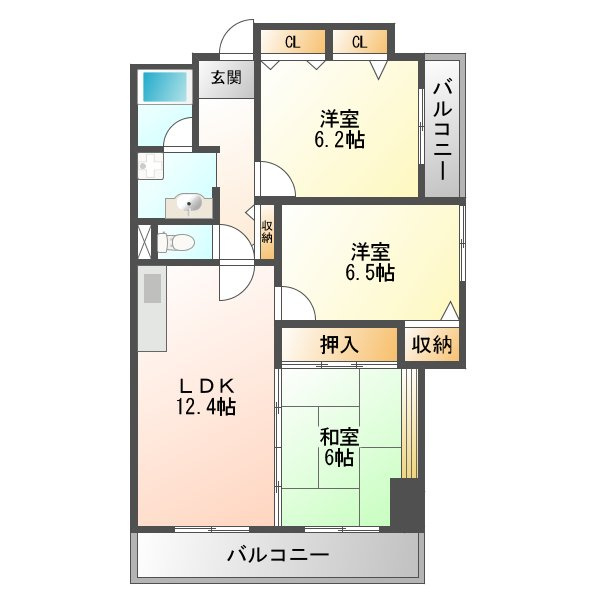 パルハセトン十三の間取り