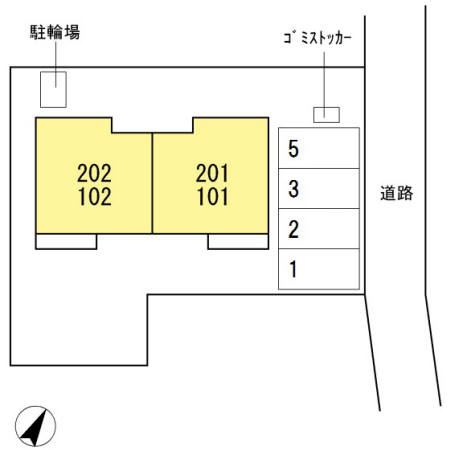 フローラ昭島の区画図