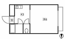 【間取り】 | ハイツ矢賀新町Ⅰ